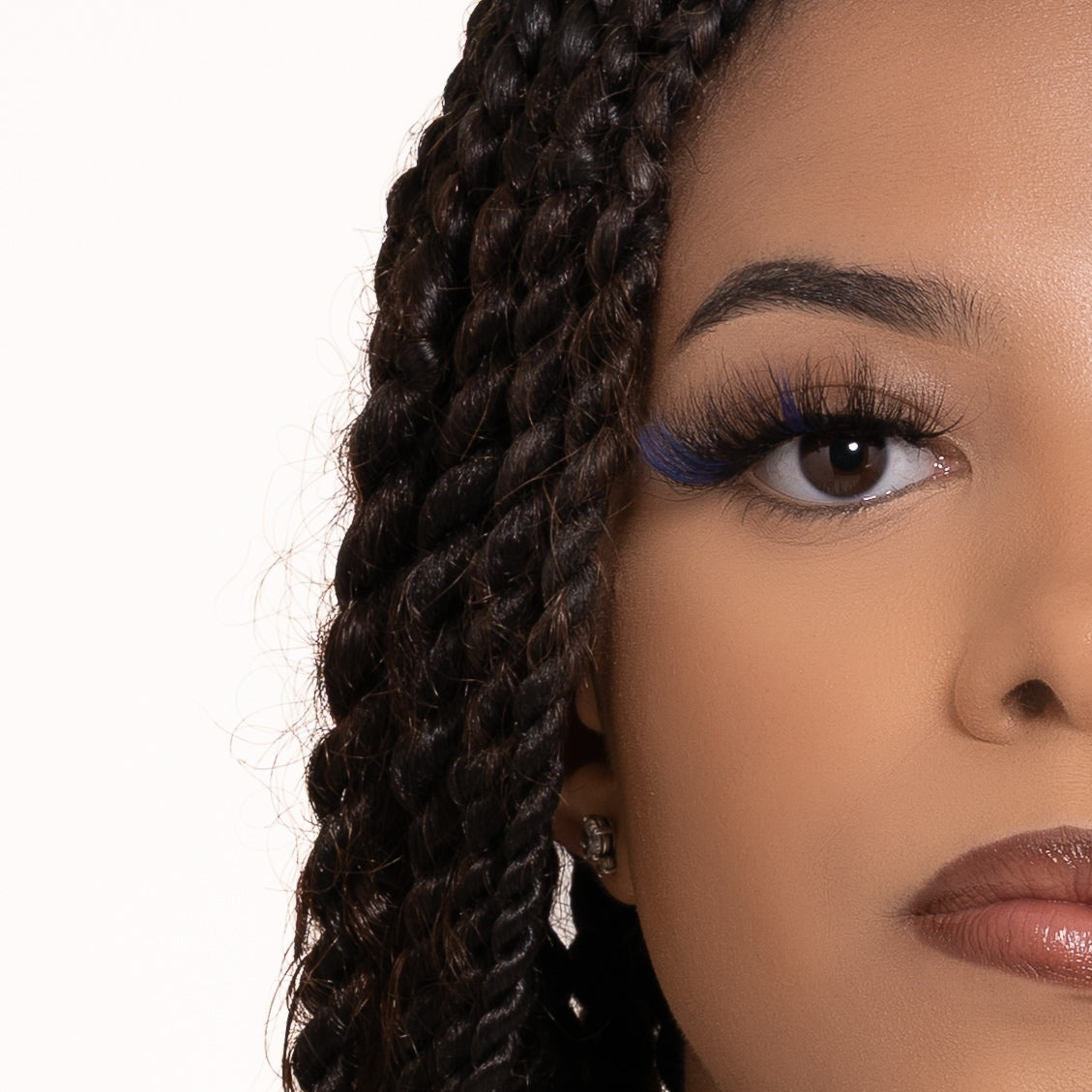 Blue Coloured Faux Mink Lashes