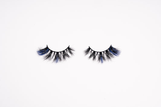Blue Coloured Faux Mink Lashes